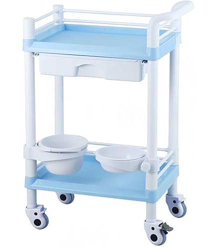サービスカート 医療用ワゴン キャスター付き ABS素材 2段 耐荷重75KG Amazon.co.jp: サービスカート 医療用ワゴン キャスター付き ABS素材 2
